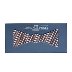 NEW LAZYJACK PRESS Mens On Cloud Wine Bowtie Tie in‎ Red Blue and White NIB